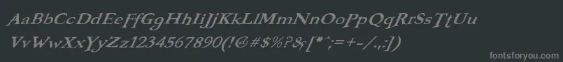 Lisätietoja BOOTERFO-fontista BOOTERFO-fontti – harmaat kirjasimet mustalla taustalla