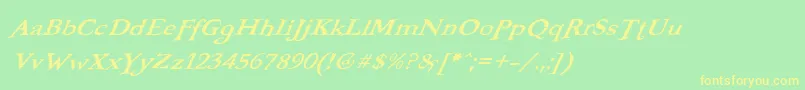BOOTERFO Font – Yellow Fonts on Green Background