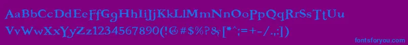 Шрифт BOOTERFZ – синие шрифты на фиолетовом фоне