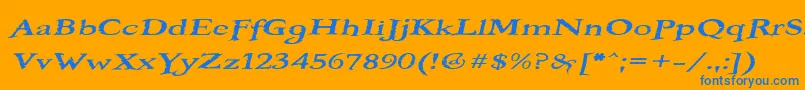 BOOTEROF Font – Blue Fonts on Orange Background
