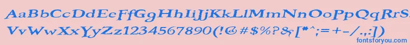 BOOTEROF Font – Blue Fonts on Pink Background