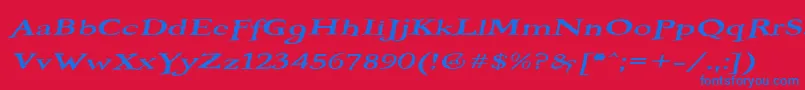 BOOTEROF Font – Blue Fonts on Red Background