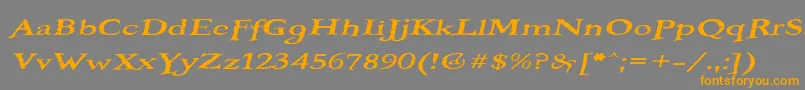 BOOTEROF Font – Orange Fonts on Gray Background