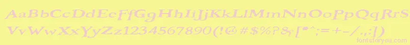 BOOTEROF Font – Pink Fonts on Yellow Background