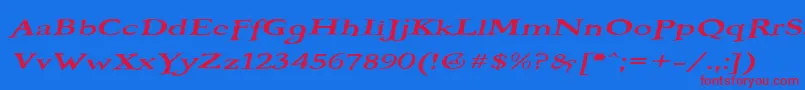 BOOTEROF Font – Red Fonts on Blue Background
