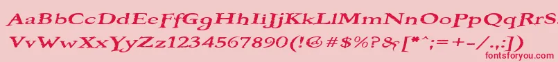 BOOTEROF Font – Red Fonts on Pink Background