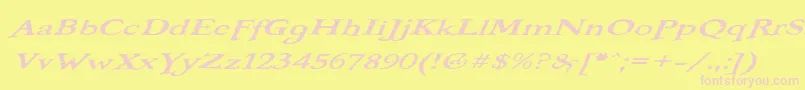 BOOTEROO Font – Pink Fonts on Yellow Background