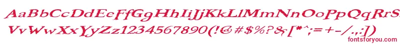 Шрифт BOOTEROO – красные шрифты на белом фоне