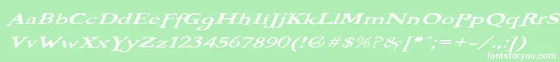 フォントBOOTEROO – 緑の背景に白い文字