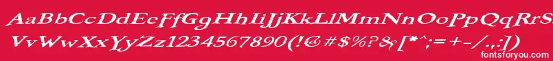 BOOTEROO Font – White Fonts on Red Background