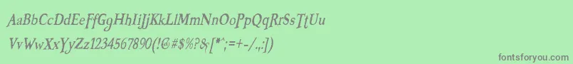 BOOTERZF Font – Gray Fonts on Green Background