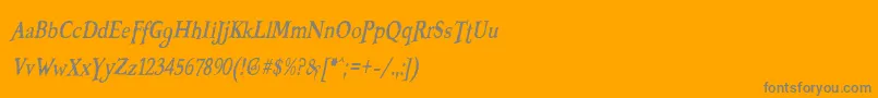 BOOTERZF Font – Gray Fonts on Orange Background