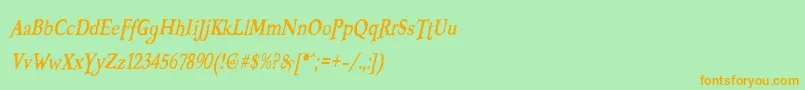 BOOTERZF Font – Orange Fonts on Green Background