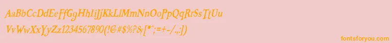 BOOTERZF Font – Orange Fonts on Pink Background