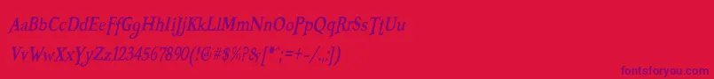 BOOTERZF Font – Purple Fonts on Red Background