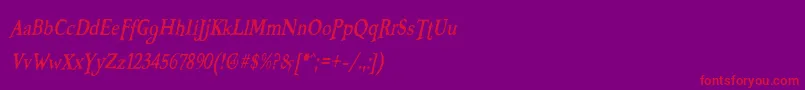 BOOTERZF Font – Red Fonts on Purple Background