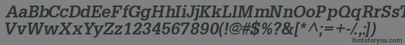 Czcionka Installationssk ffy – czarne czcionki na szarym tle
