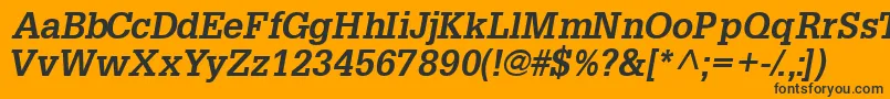 Installationssk ffy Font – Black Fonts on Orange Background