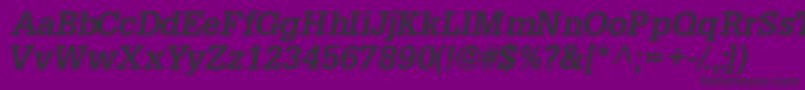 Installationssk ffy Font – Black Fonts on Purple Background