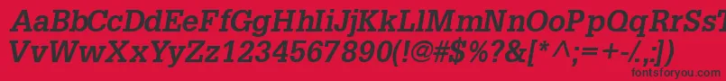 Installationssk ffy Font – Black Fonts on Red Background