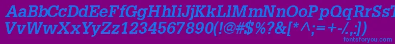 Installationssk ffy Font – Blue Fonts on Purple Background