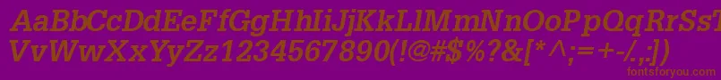 Installationssk ffy Font – Brown Fonts on Purple Background