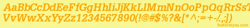 Installationssk ffy Font – Orange Fonts on Yellow Background