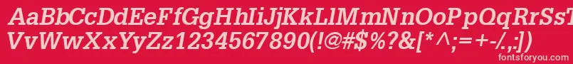 Шрифт Installationssk ffy – розовые шрифты на красном фоне