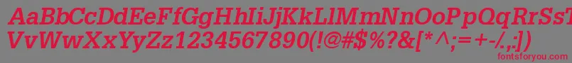 Installationssk ffy Font – Red Fonts on Gray Background