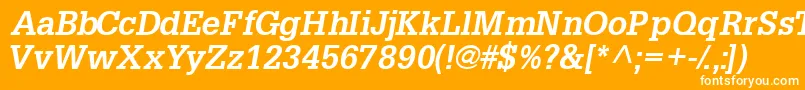 Installationssk ffy-fontti – valkoiset fontit oranssilla taustalla