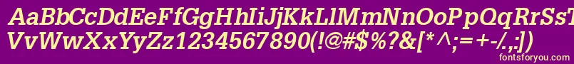 Installationssk ffy Font – Yellow Fonts on Purple Background