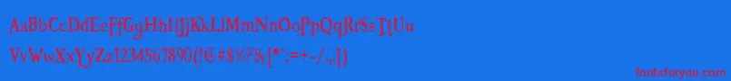 BOOTERZZ Font – Red Fonts on Blue Background