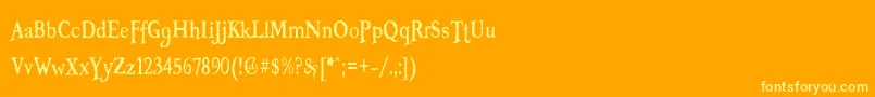 BOOTERZZ-fontti – keltaiset fontit oranssilla taustalla