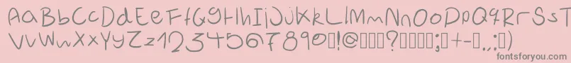 BootlegTimBurton Regular Font – Gray Fonts on Pink Background