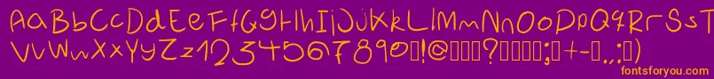 BootlegTimBurton Regular Font – Orange Fonts on Purple Background