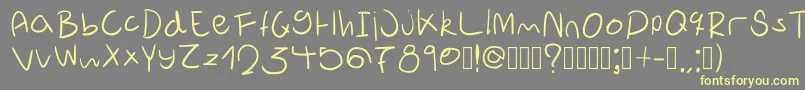 BootlegTimBurton Regular Font – Yellow Fonts on Gray Background