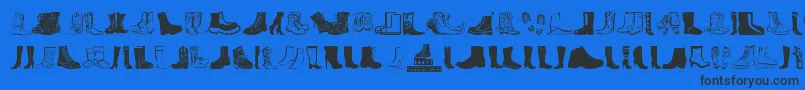 Fonte Boots – fontes pretas em um fundo azul