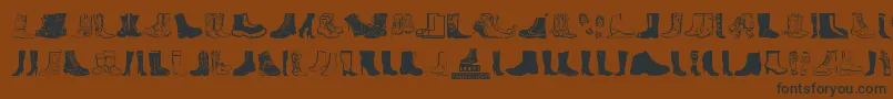 Boots-Schriftart – Schwarze Schriften auf braunem Hintergrund