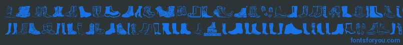 フォントBoots – 黒い背景に青い文字