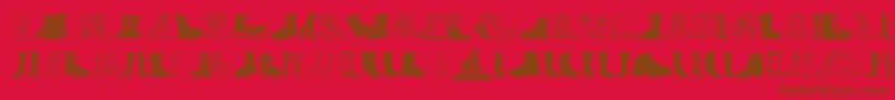 Boots Font – Brown Fonts on Red Background