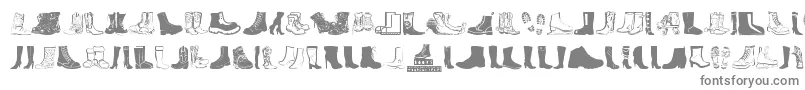 Boots Font – Gray Fonts on White Background