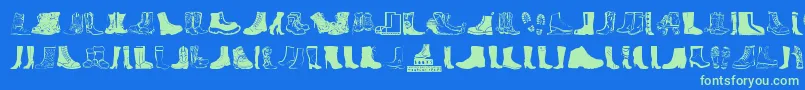 フォントBoots – 青い背景に緑のフォント