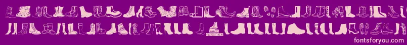 Boots Font – Pink Fonts on Purple Background