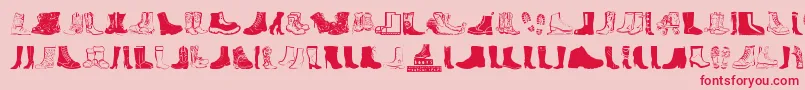 Boots Font – Red Fonts on Pink Background