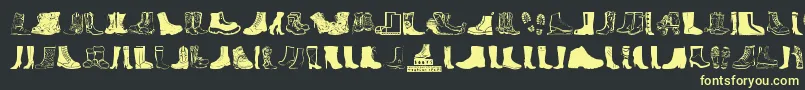 Weitere Informationen zur Boots-Schriftart Boots-Schriftart – Gelbe Schriften auf schwarzem Hintergrund