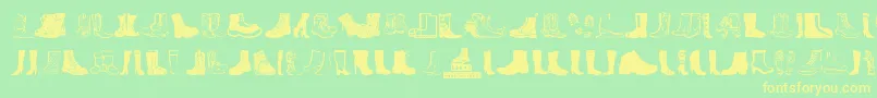 Шрифт Boots – жёлтые шрифты на зелёном фоне