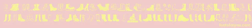 Więcej informacji o czcionce Boots Czcionka Boots – żółte czcionki na różowym tle