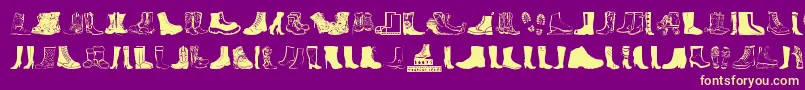 Police Boots – polices jaunes sur fond violet