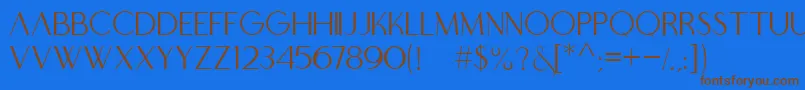 BOOWIE Font – Brown Fonts on Blue Background