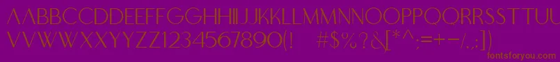 BOOWIE Font – Brown Fonts on Purple Background